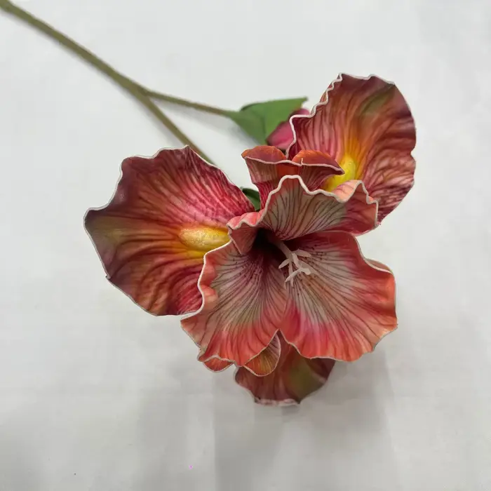 Fleurs d'iris artificielles réalistes de 45CM, avec bourgeon, Texture EVA, fausses fleurs pour centr