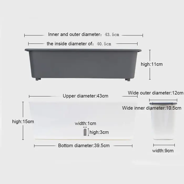 Jardinière empilable écologique à arrosage automatique à Double couche avec fenêtre de niveau d'eau jardin d'herbes intérieur pour les paresseux