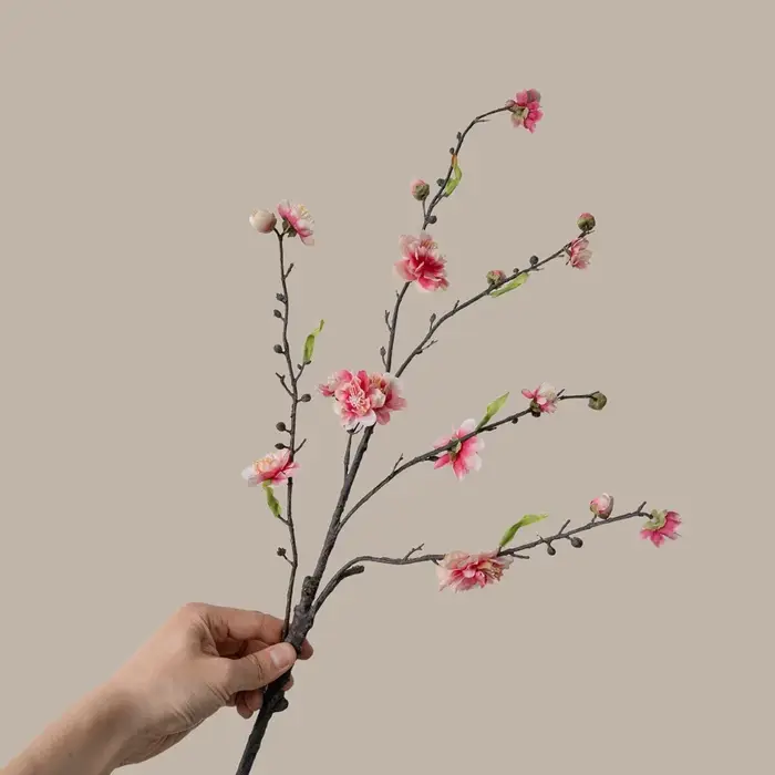 Fleur de pêcher en soie