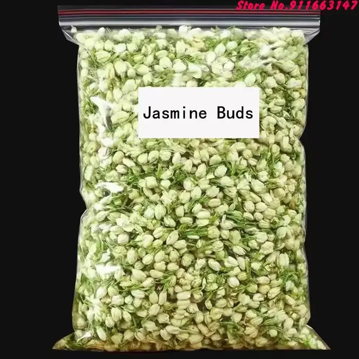 Fleurs de jasmin séchées naturelles en vrac, 100g-200g, utilisées pour la décoration de bougies, les