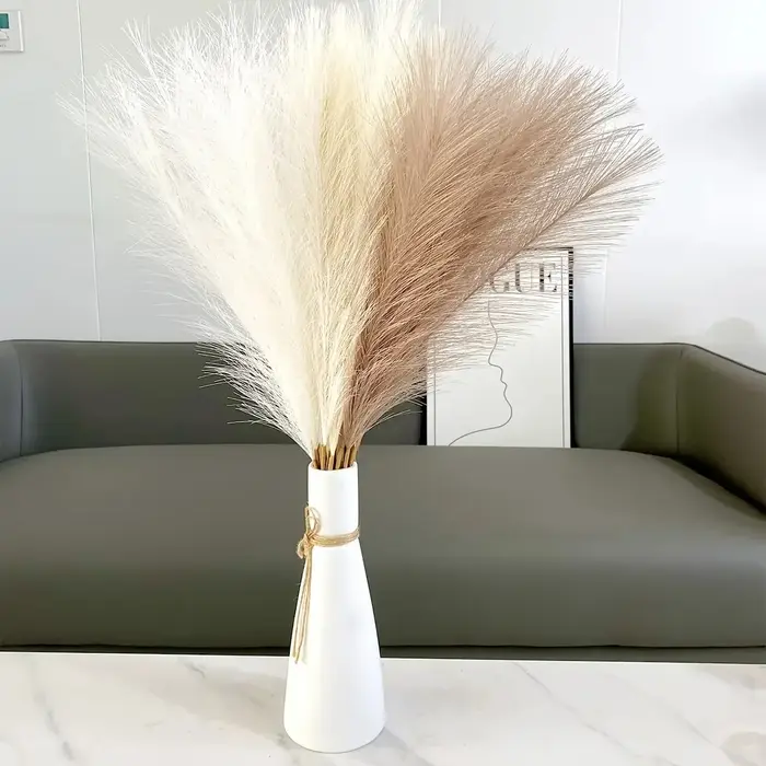 9/18 pièces d'herbe de la pampa artificielle moelleuse