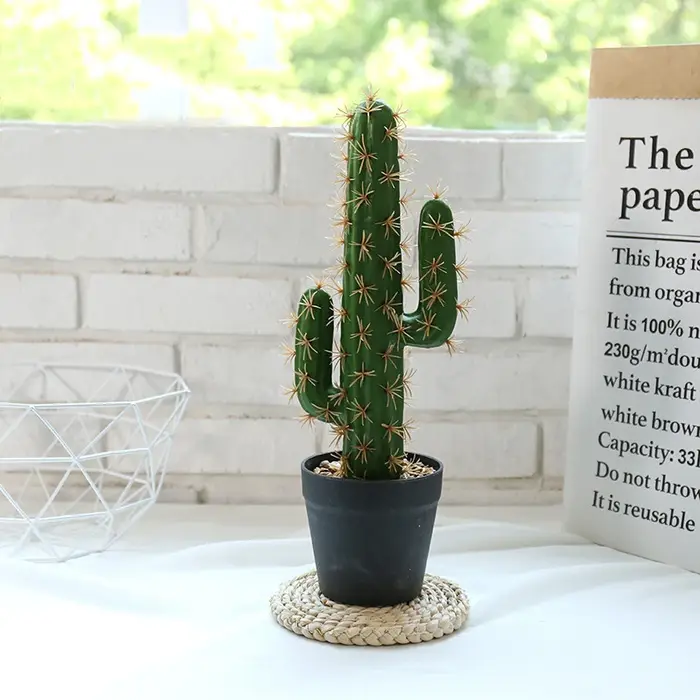 30/43cm plantes tropicales grand arbre de Cactus artificiel intérieur fausse plante succulente branche en plastique boule d'épine du désert pour la décoration intérieure
