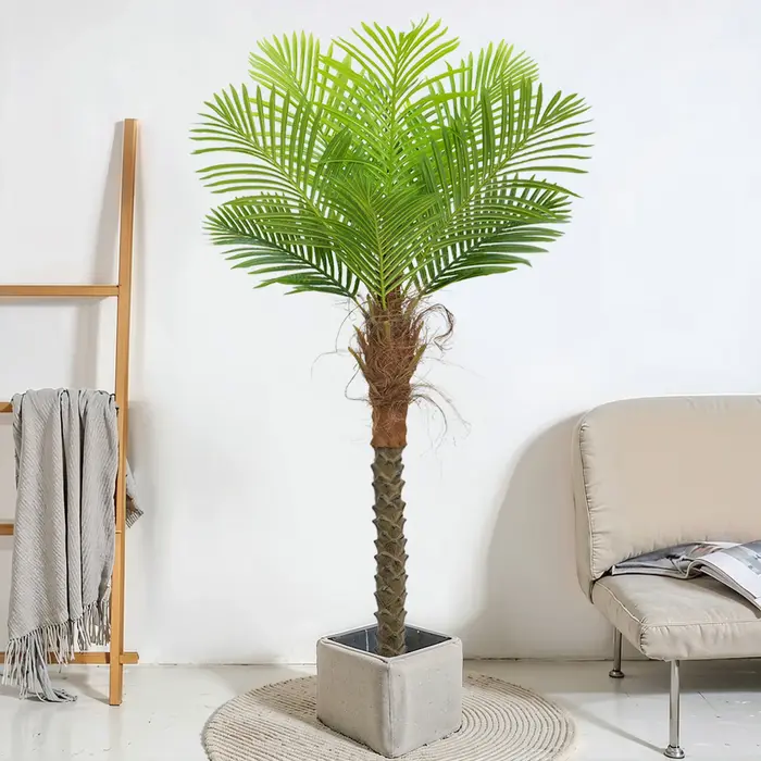 Grand palmier artificiel vert décoré de 140 cm à 240 cm pour la décoration de sols de maisons