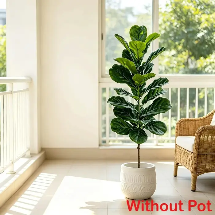 Arbre artificiel Ficus Lyrata, plante tropicale réaliste et luxuriante, pour jardin, cour, villa, hôtel, fête au bord de la piscine