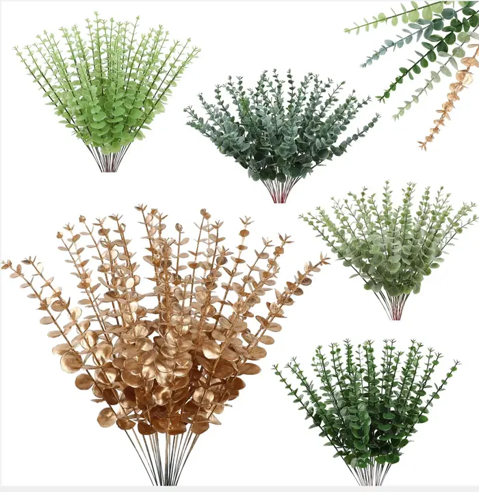 Simulation de fleur artificielle d'eucalyptus doré