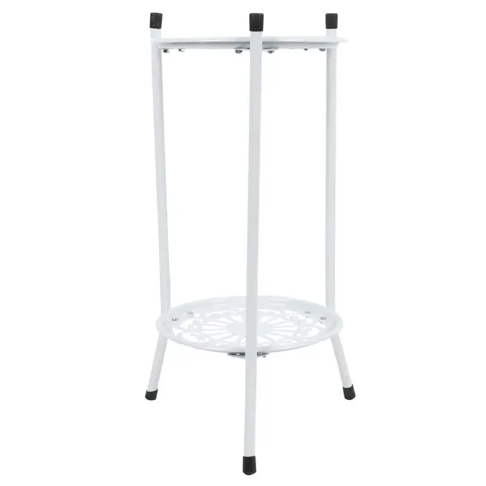 Support de pot de plante en métal à 2 niveaux extensibles