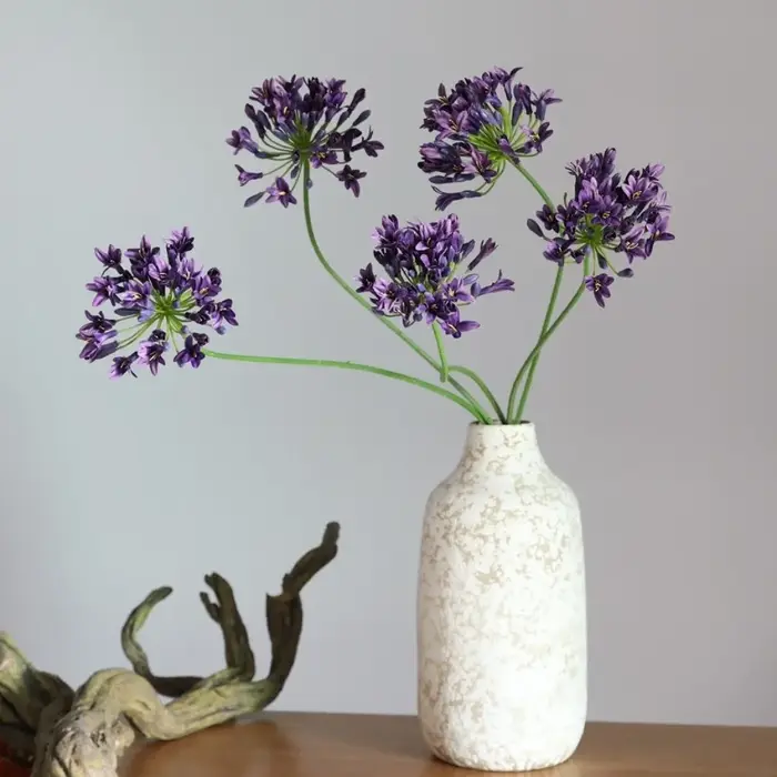 Branche de fleurs artificielles de luxe Agapanthus