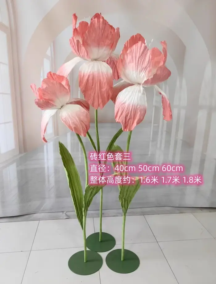 Fleur artificielle en papier à grande Iris