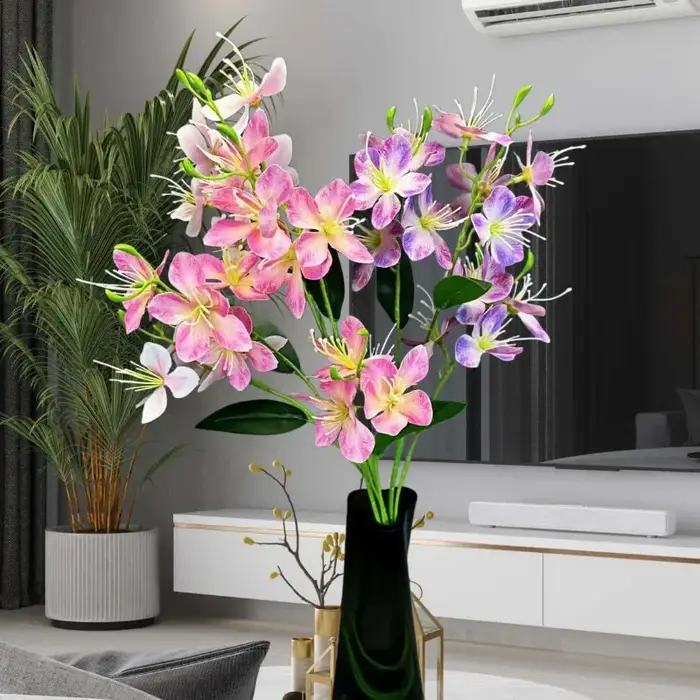 10 pièces de fleurs artificielles en soie de jasmin