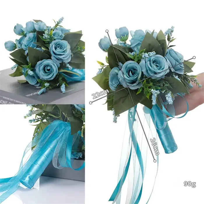 Bouquet de Fleurs Artificielles pour Patients et Demoiselles d'Honneur, Accessoires de Mariage, 12 Couleurs