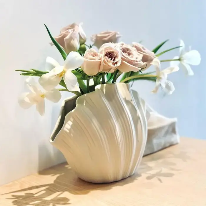 Vase en résine organique à coquille Simple