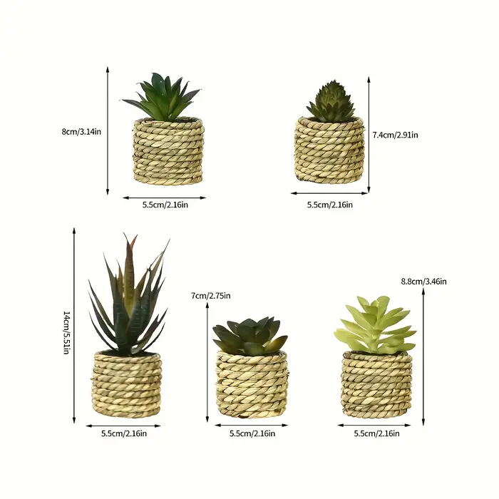 Ensemble de plantes artificielles en pot