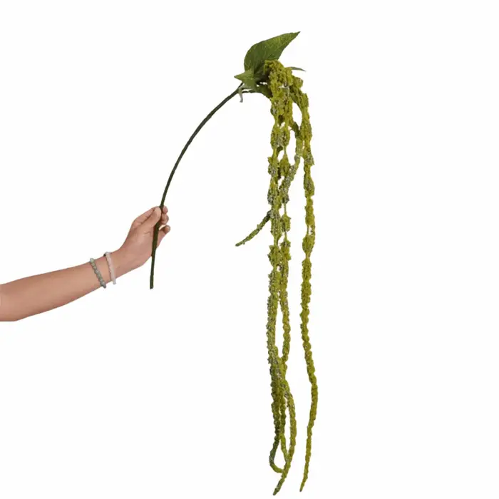 Plante artificielle suspendue Amaranthus à 6 têtes, amarante à longues queues multicolores, ornement