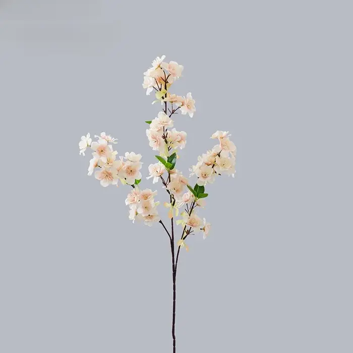 Décor d'hôtel artificiel 3 fourchettes fleurs de cerisier branche soie fausse fleur jardin décoré rose