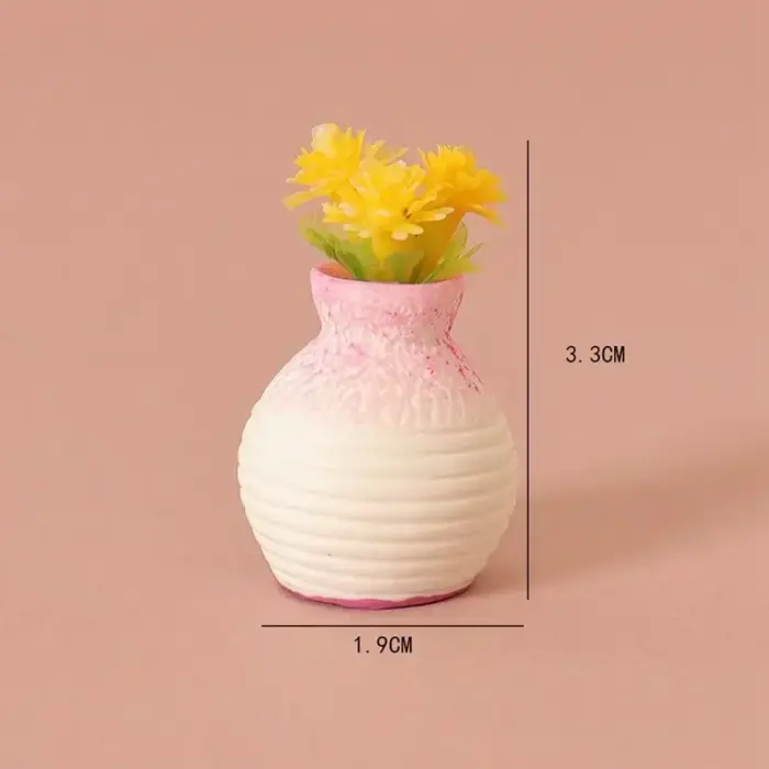 Mini vase de simulation en plastique pour maison de course