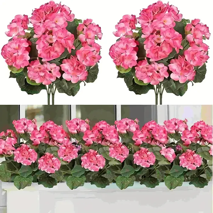 1/5 pièces plante artificielle soie bégonia fleur extérieur jardin arc protection UV mariage mariée maison bonsai fête de noël bricolage cadeau