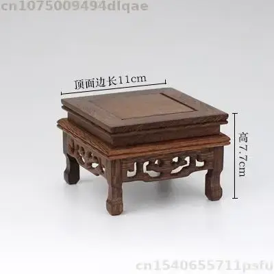 Base de Table carrée en bois, Vase artisanal, Pot de fleur, support de modèle de figurine Miniature,