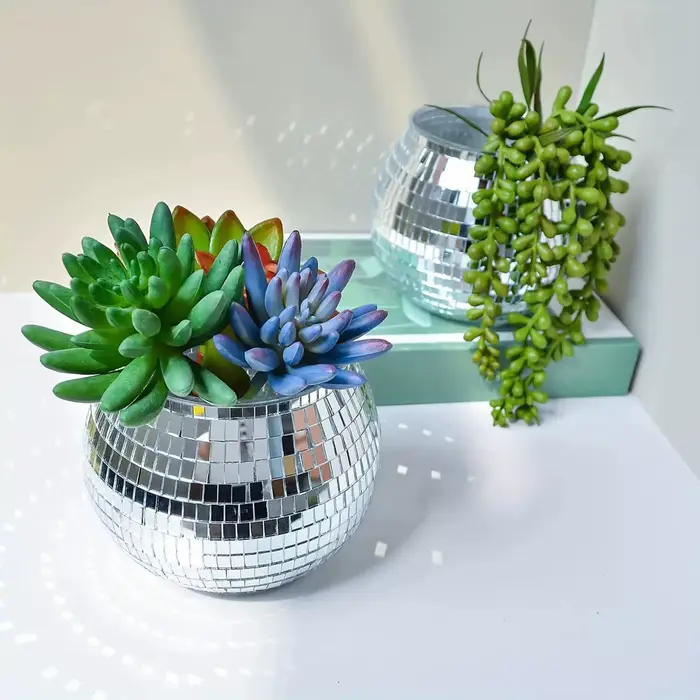 Jardinière boule Disco décor