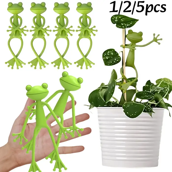 Support de plante en forme de grenouille 1/2/5 pièces