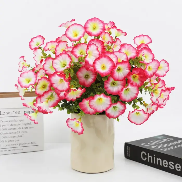 Fleurs artificielles en tissu de soie