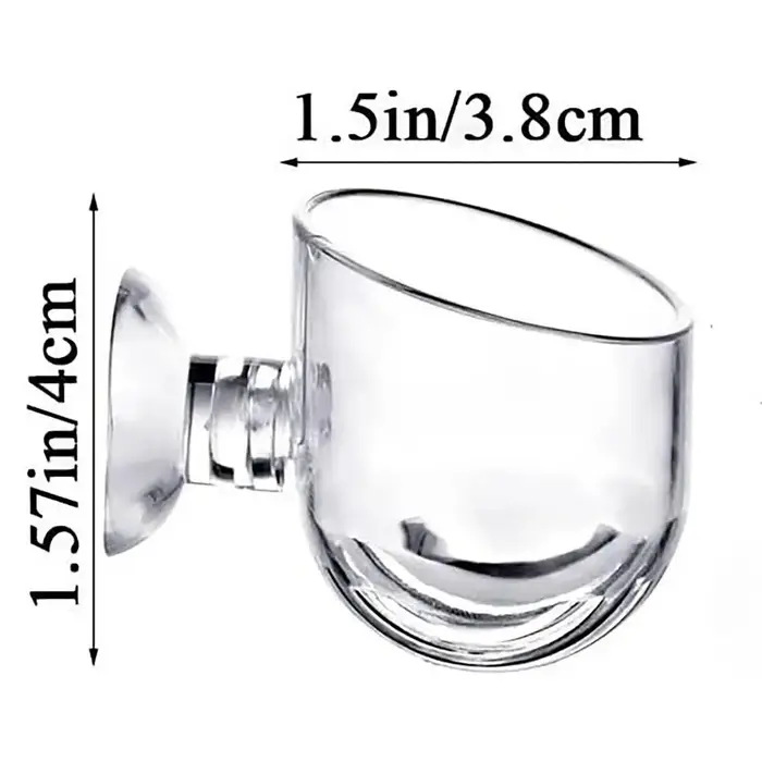 Pot d'Aquarium en Acrylique avec Ventouse pour Plantes d'Eau, Mangeoire pour Mousse, Décoration Préc