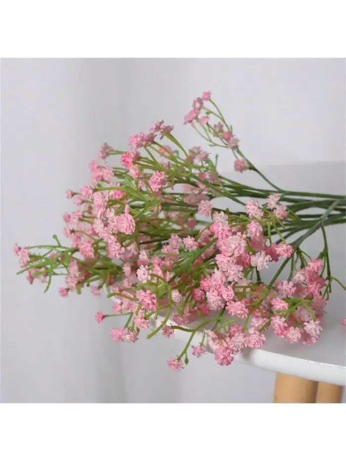 1/3 pièces blanc gypsophile fleurs artificielles mariage bricolage Bouquet décoration Arrangement en plastique fausses