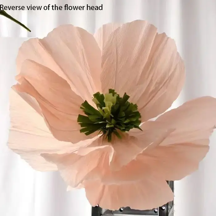 Fleurs en papier crépon faites à la main, accessoires de mariage, décoration de vitrine et d'allée de centre commercial, accessoires de simulation pour la photographie