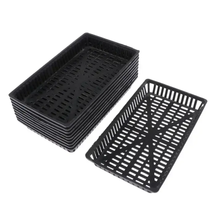Panier de plantes aquatiques noires, 10 pièces, Pot de plantation d'étang