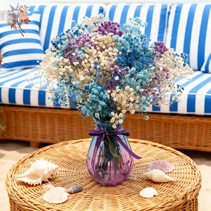 Bouquet de fleurs séchées naturelles colorées pour bébé