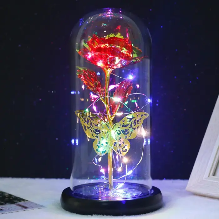 Rose lumineuse artificielle galaxie