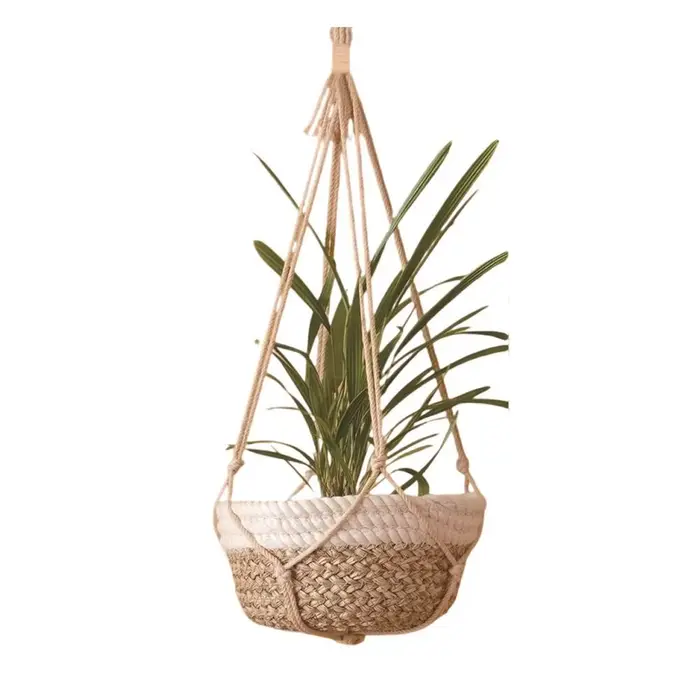 Mode macramé plante cintre Pot de fleur planteur cintre décoration murale cour jardin suspendu plant