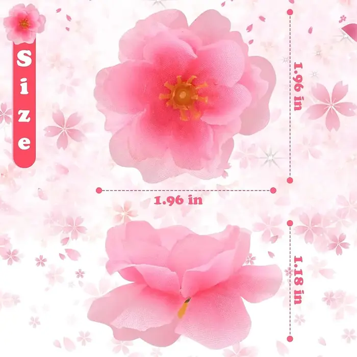 Pétales de fleurs de pêcher artificielles
