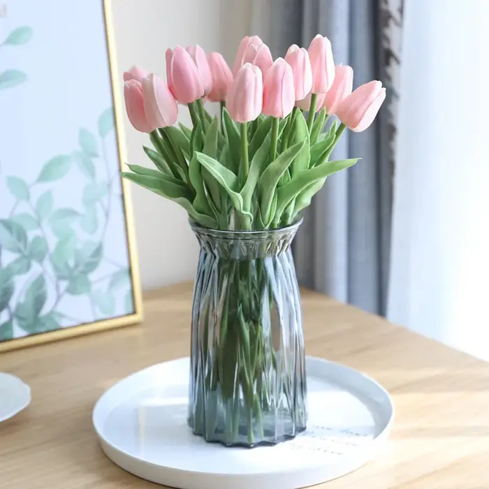 20/15/10/5/3 pièces tulipes fleurs artificielles vraie touche Bouquet