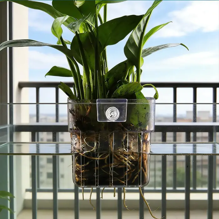 Pot de culture suspendu transparent pour plantes d'aquarium