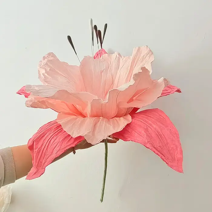 Mariage géant suspendu lys de la vallée fleurs en papier artificielles