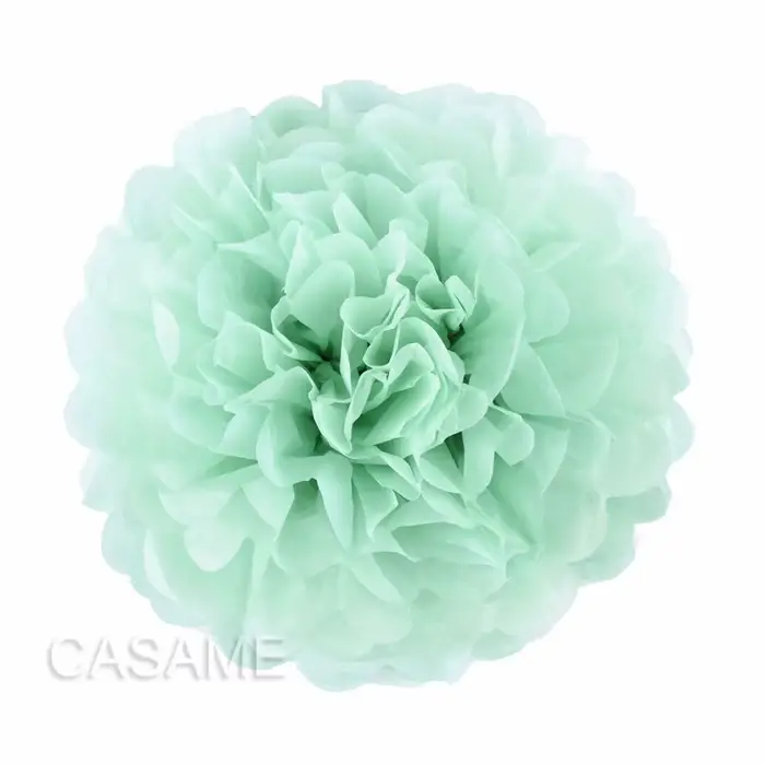 5 pièces 4 6 8 10 12 pouces papier de soie Pom Poms fête de mariage papier pompon fleur pour décorat