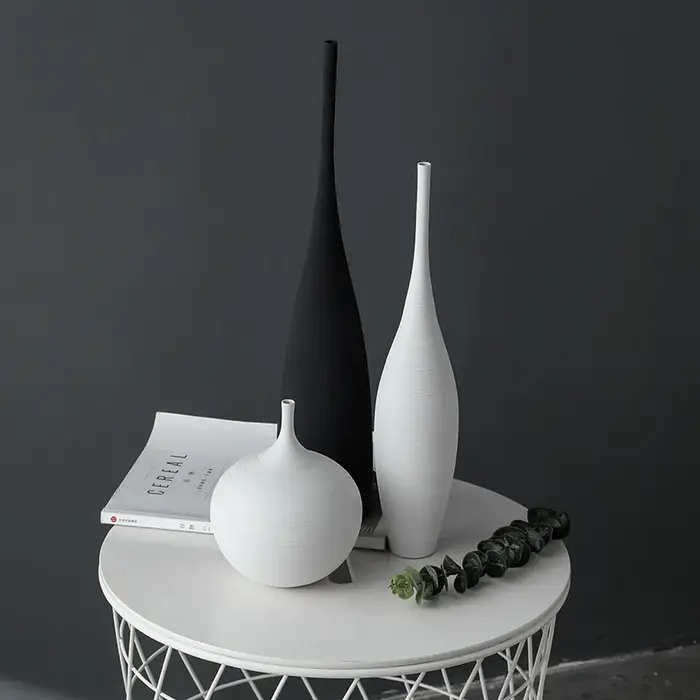 CAPIRON Zen Ceramic Vase for Home Decoration Floor Flowerpot Nordic Interior Centerpiece Living Room