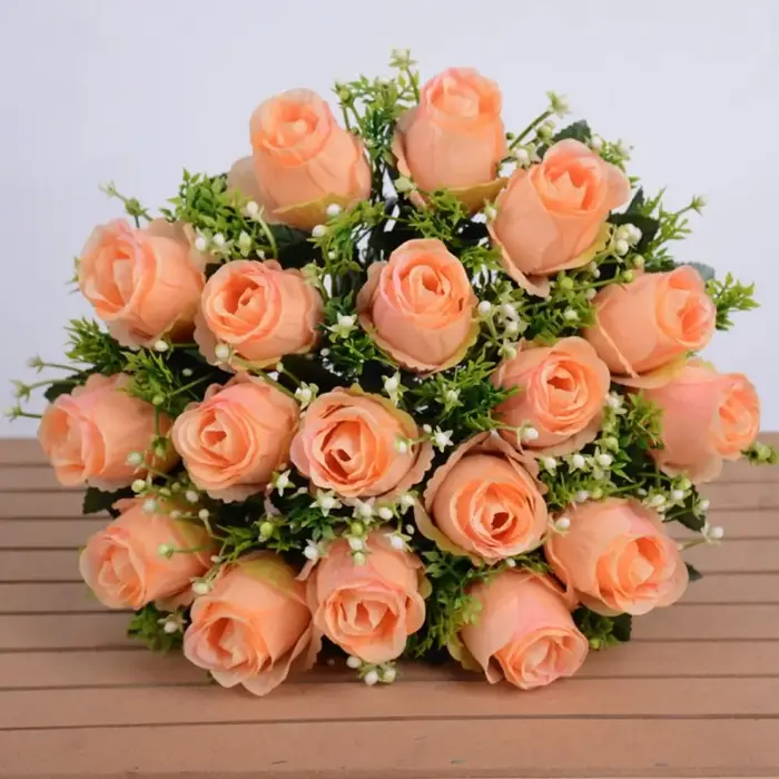 18 Têtes de fleurs artificielles réalistes, 10 couleurs, mini roses de la Saint-Valentin, pour photographie, cadeau, rose naturelle simulée, décoration intérieure