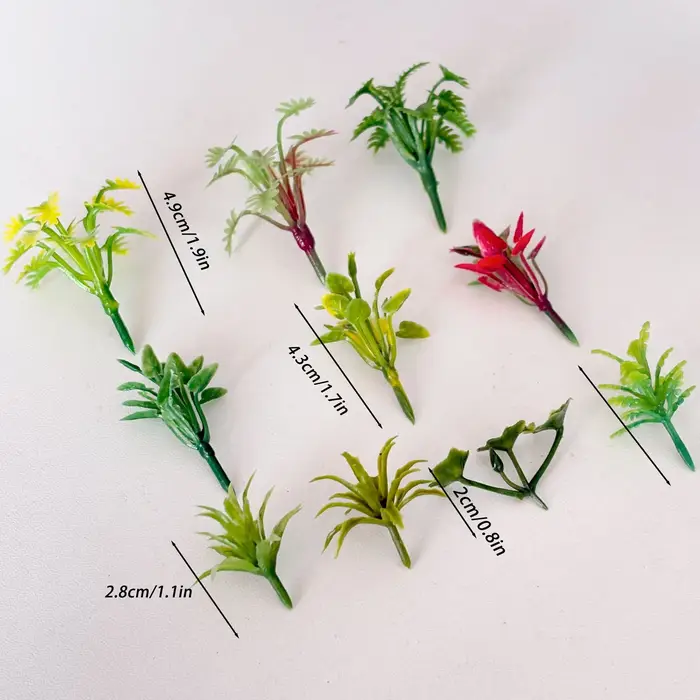 50 pièces plantes modèles de couleurs mélangées
