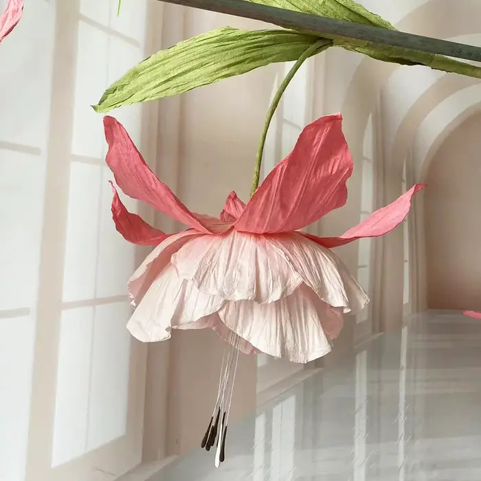 Mariage géant suspendu lys de la vallée fleurs en papier artificielles