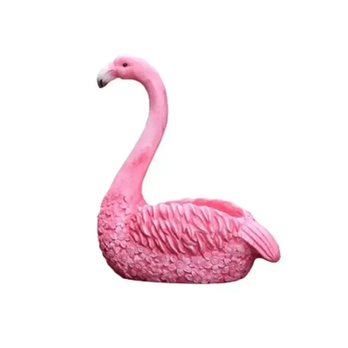 Bassin de fleurs de flamant rose créatif