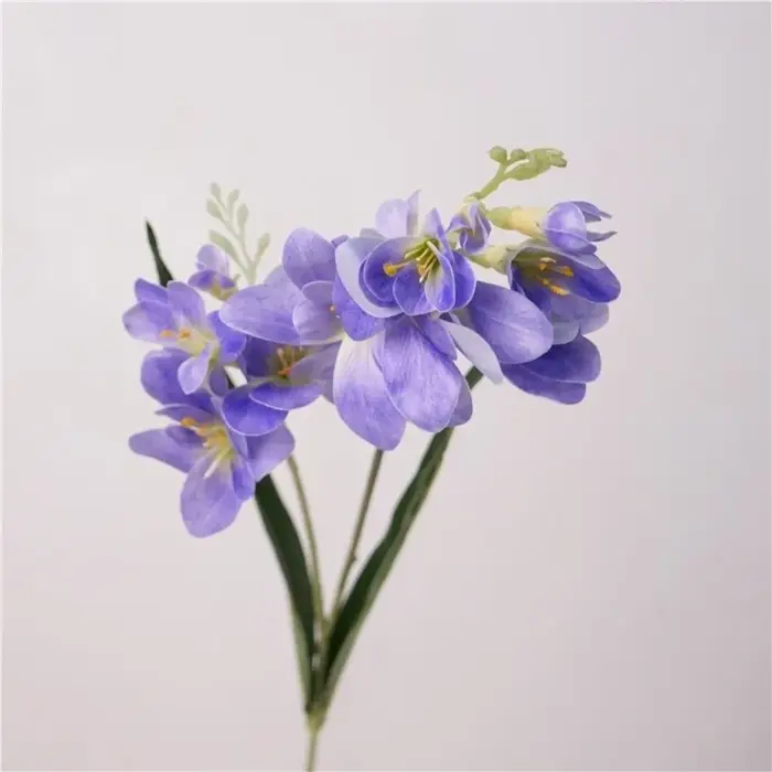 Fleur d'orchidée artificielle réaliste en vanille, texture 3D hydratante, fleur en soie durable, acc