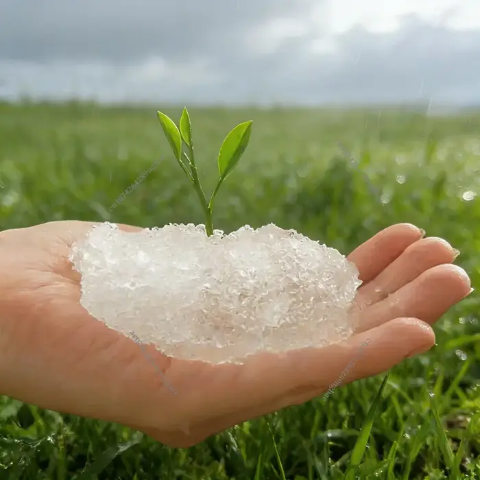 Gel hydrogel professionnel de qualité supérieure à 100 % de polyacrylate de potassium pour l'agriculture et la plantation de choux
