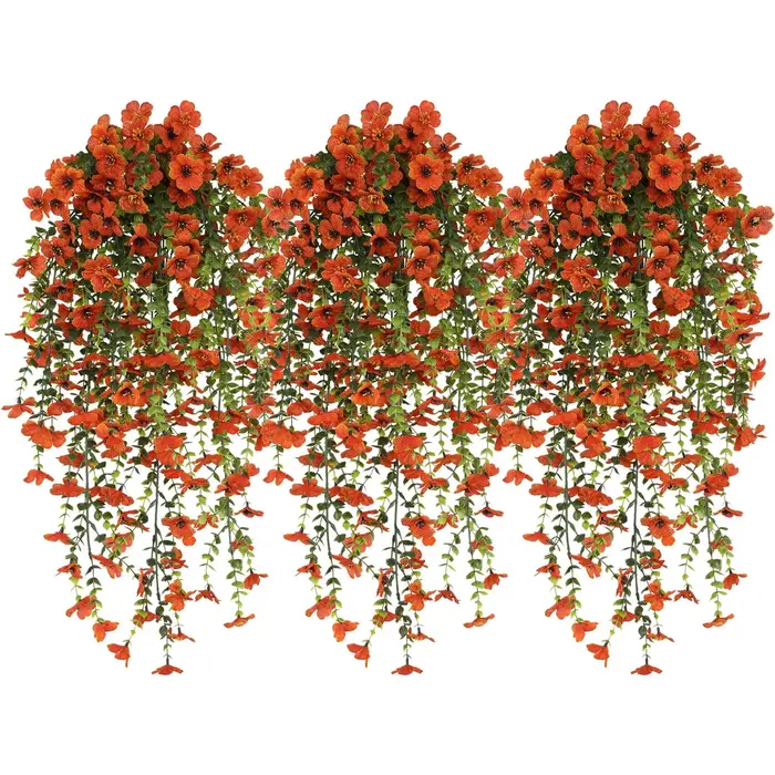 Fleurs artificielles suspendues pour l'extérieur