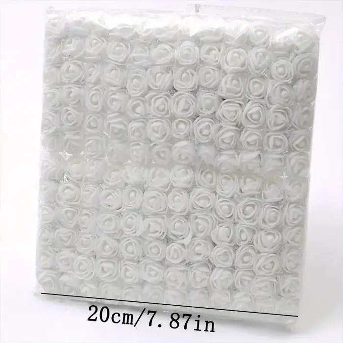 144 pièces Mini dentelle Pe Rose mousse multicolore têtes de fleurs Bouquet pour mariage décoration 