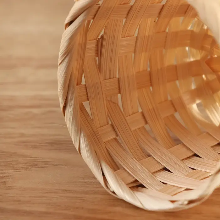 Mir en rotin pour produits de tissage en bambou, finition de bureau, rangement à domicile, boîte à p
