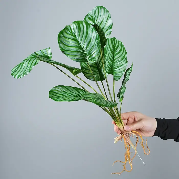 Plantes vertes artificielles de 50CM avec feuilles arrière de tortue, 9 garnitures, plantes en pot, Micro paysage, Design, murs de plantes décoratifs
