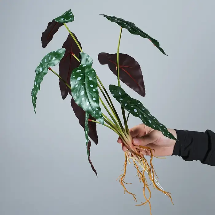 Plantes vertes artificielles de 50CM avec feuilles arrière de tortue, 9 garnitures, plantes en pot, Micro paysage, Design, murs de plantes décoratifs