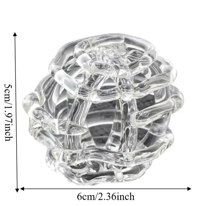 Vase en verre transparent