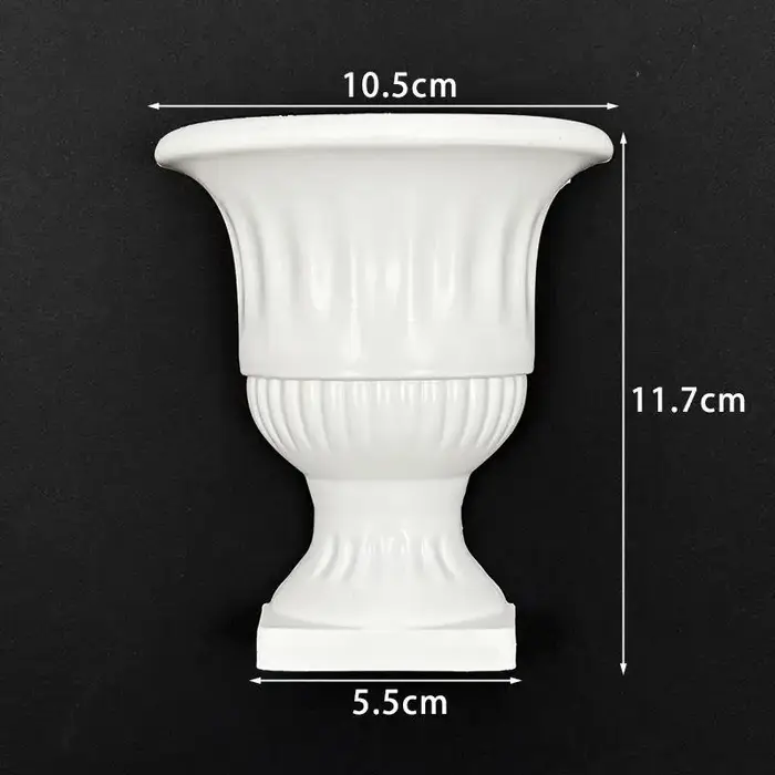 Vase mural demi-cercle blanc pour peinture à l'huile à la française